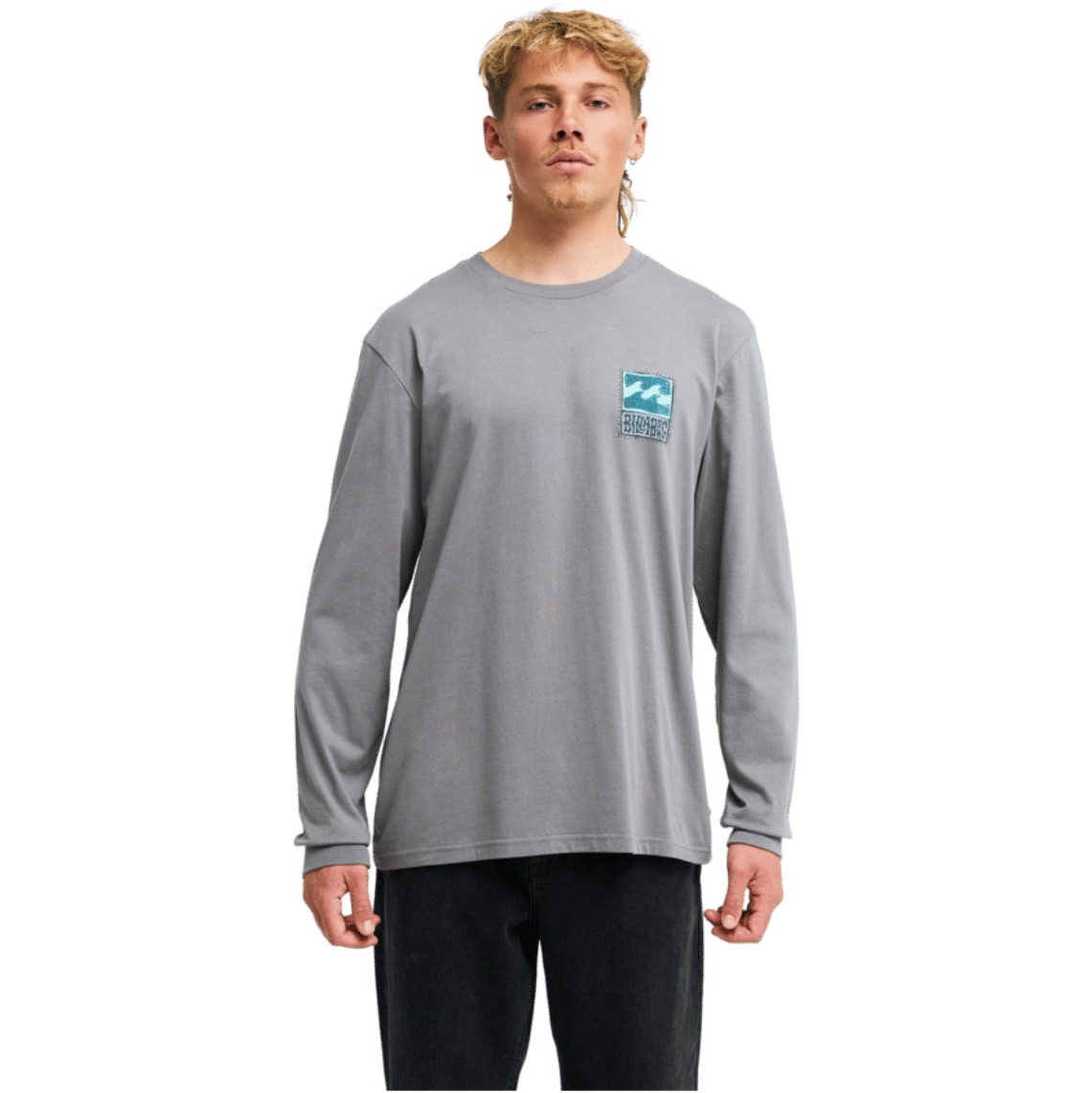 2026 Billabong Mens Stamp Long Sleeve T-Shirt EBYZT00613 - Pewter